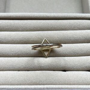 Gold‎ double triangle ring
